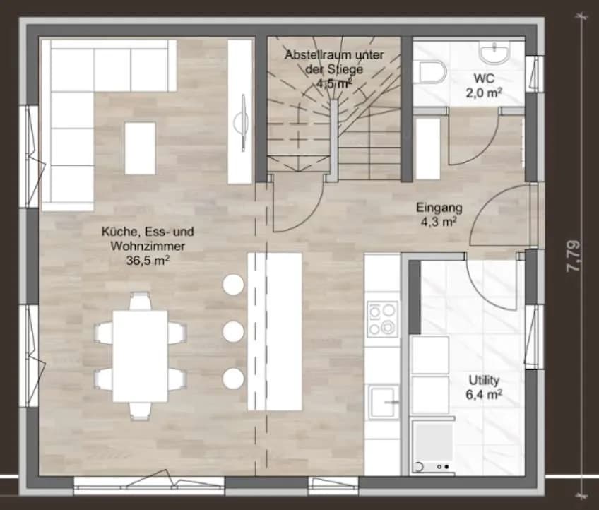 4-Zimmer-Haus kaufen in Graz-Umgebung – 105 m², € 279.800 – Bild 4 von 5