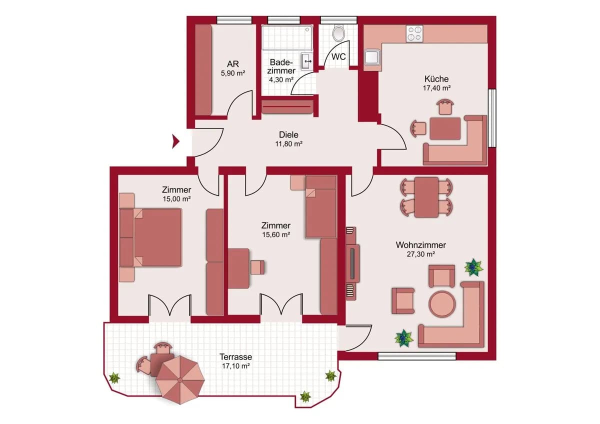 3-Zimmer-Wohnung mieten in Kufstein – 99 m², € 1.406 – Bild 10 von 10