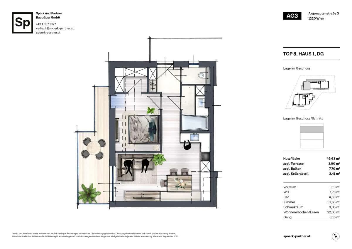 2-Zimmer-Wohnung kaufen in Wien – 49,63 m², € 469.000 – Bild 8 von 8