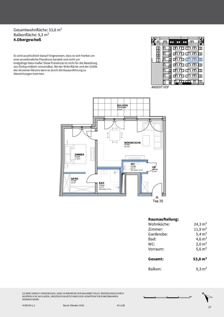 2-Zimmer-Wohnung kaufen in Wien – 53,8 m², € 690.000 – Bild 24 von 24