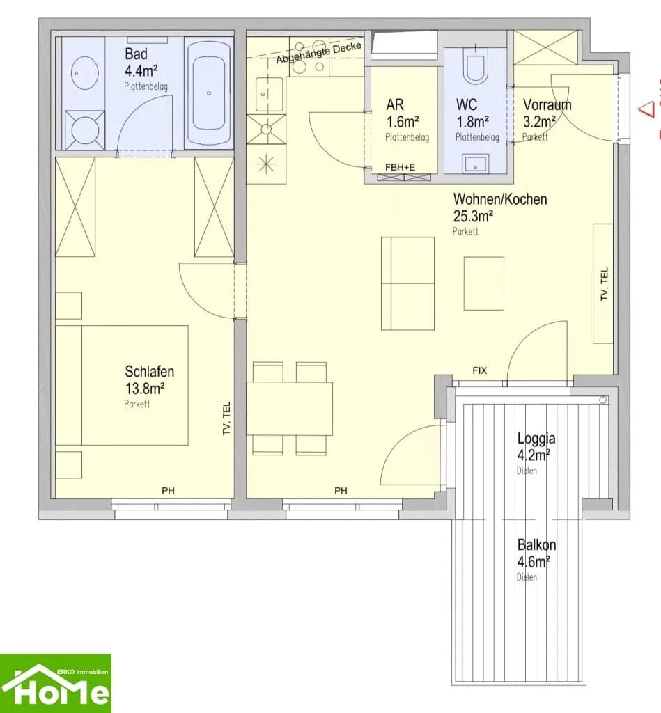 2-Zimmer-Wohnung mieten in Wien – 50,03 m², € 999 – Bild 12 von 12