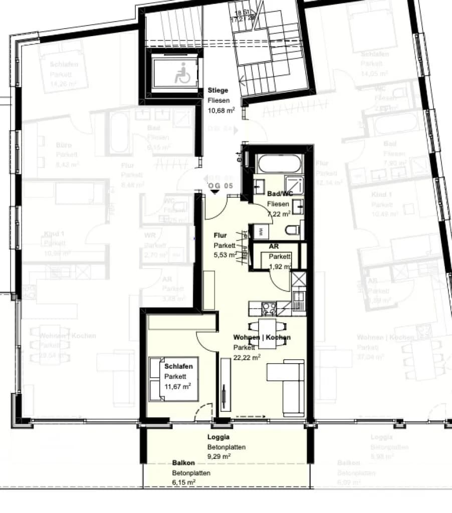 2-Zimmer-Wohnung kaufen in Gmunden – 48,56 m², € 276.792
