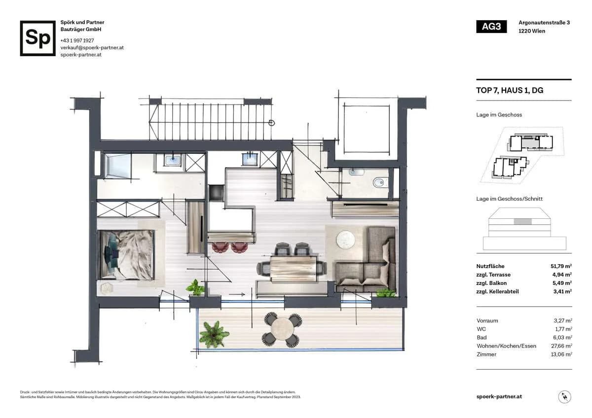 2-Zimmer-Wohnung kaufen in Wien – 51,79 m², € 499.000 – Bild 9 von 9