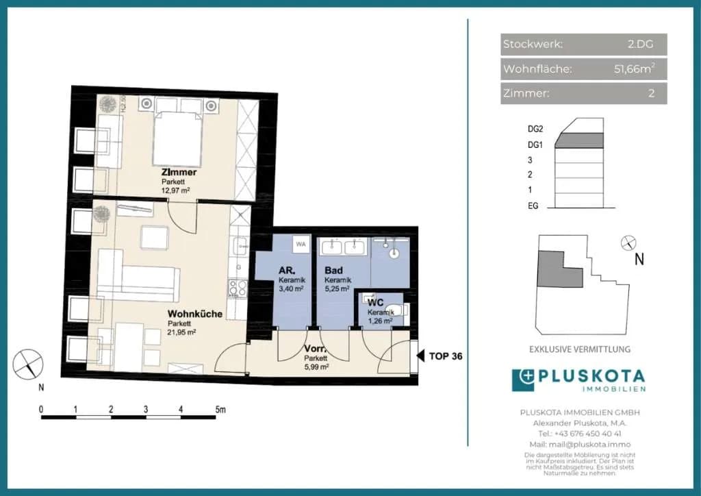 2-Zimmer-Wohnung kaufen in Wien – 51,66 m², € 299.000 – Bild 9 von 9