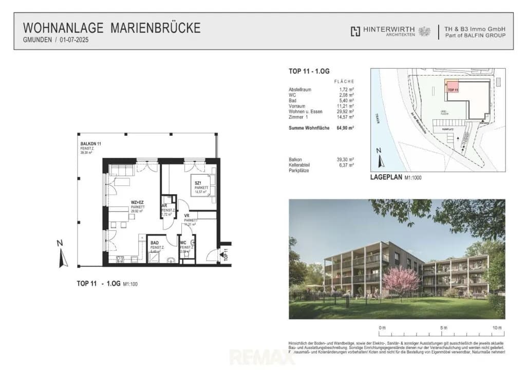3-Zimmer-Wohnung kaufen in Gmunden – 64,9 m², € 579.000 – Bild 8 von 8