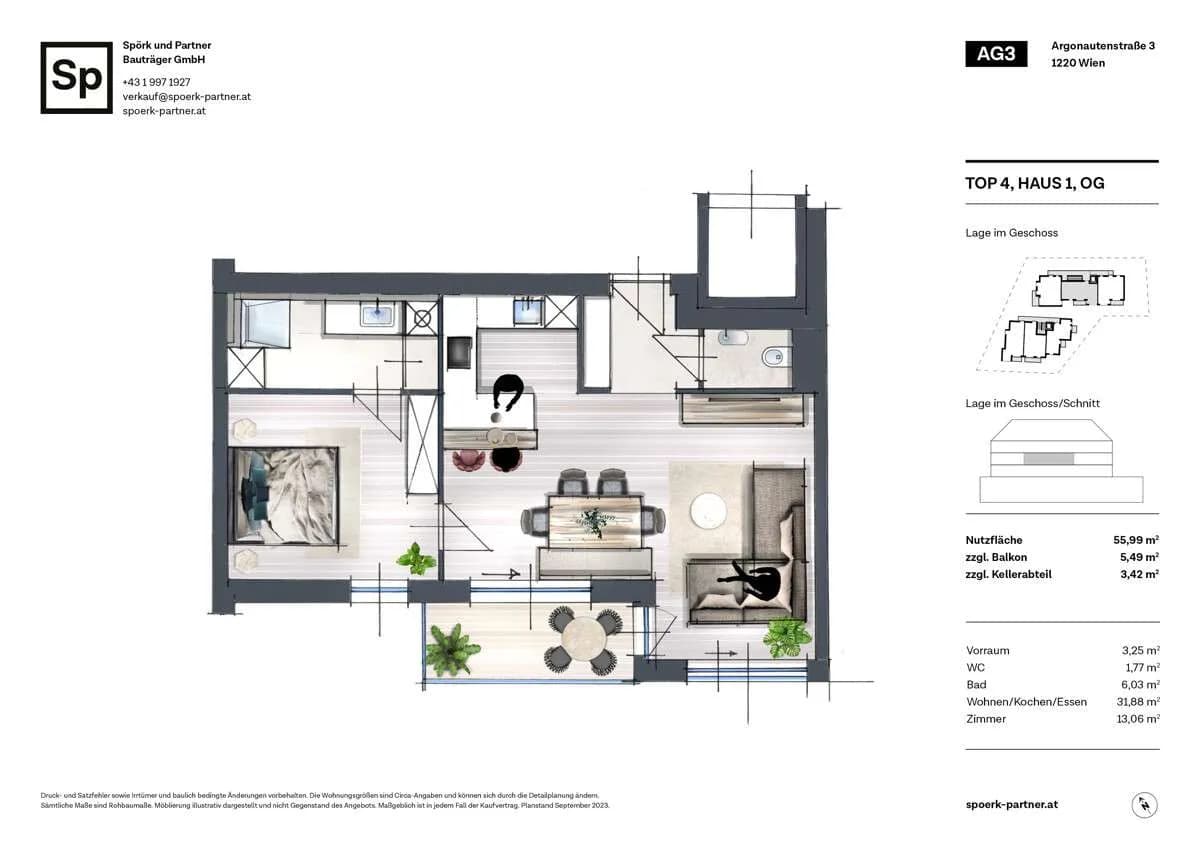 2-Zimmer-Wohnung kaufen in Wien – 56,01 m², € 499.000 – Bild 9 von 9