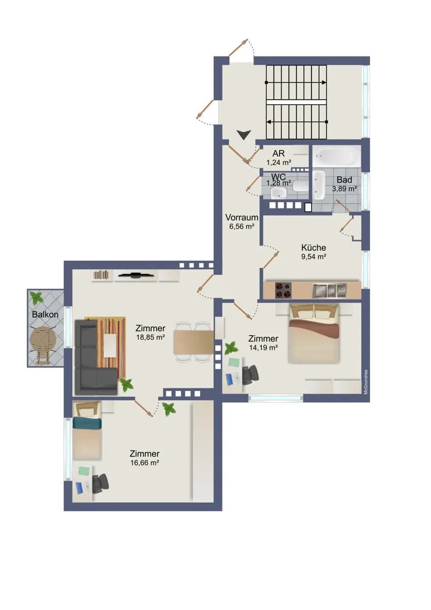 3-Zimmer-Wohnung mieten in Weiz – 72 m², € 743 – Bild 16 von 16