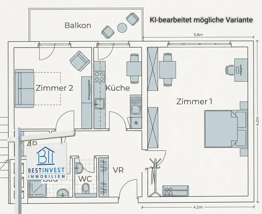 2-Zimmer-Wohnung mieten in Graz – 53 m², € 807 – Bild 16 von 16