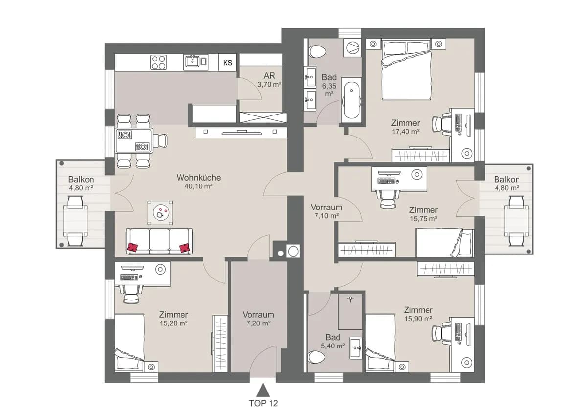5-Zimmer-Wohnung kaufen in Wien – 132 m², € 1.090.000 – Bild 16 von 17