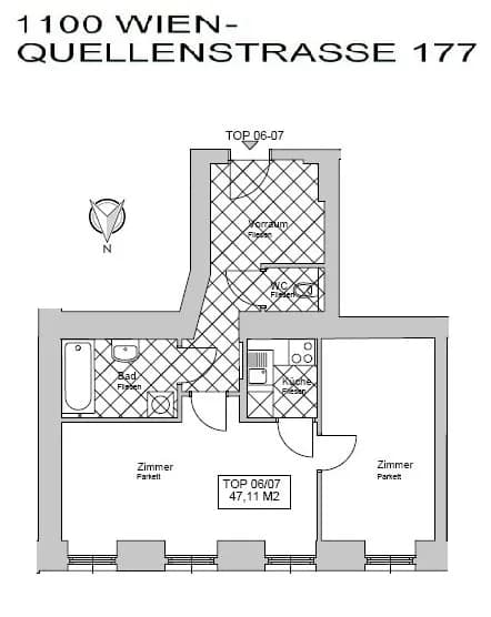 2-Zimmer-Wohnung kaufen in Wien – 47,11 m², € 126.000 – Bild 9 von 10