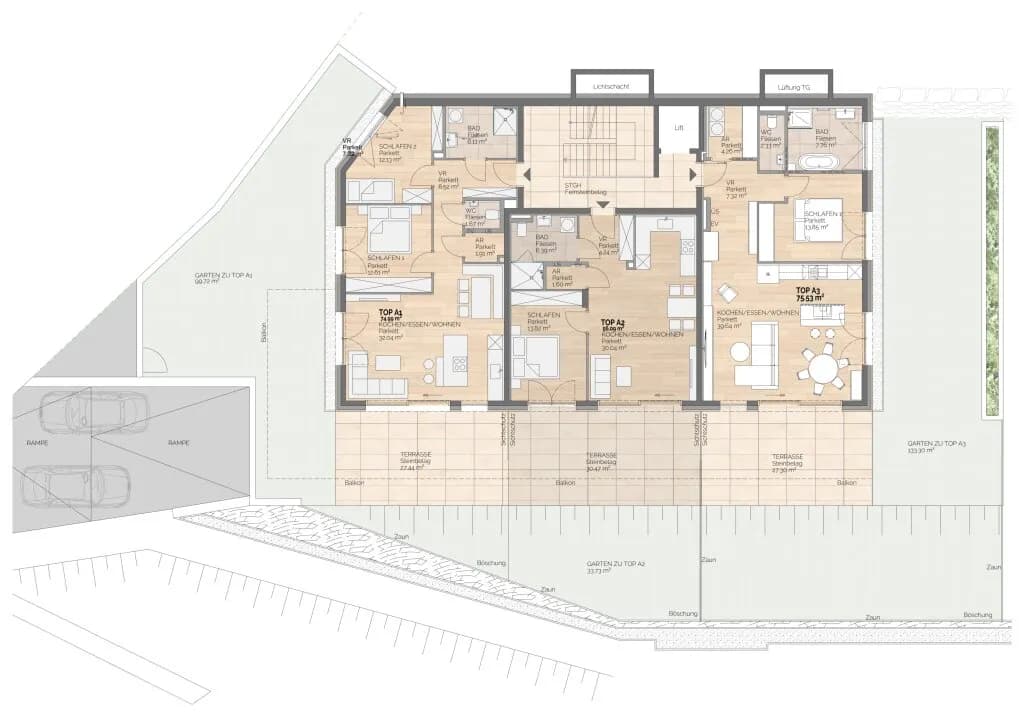 3-Zimmer-Wohnung kaufen in Villach – 74,96 m², € 763.350 – Bild 4 von 5