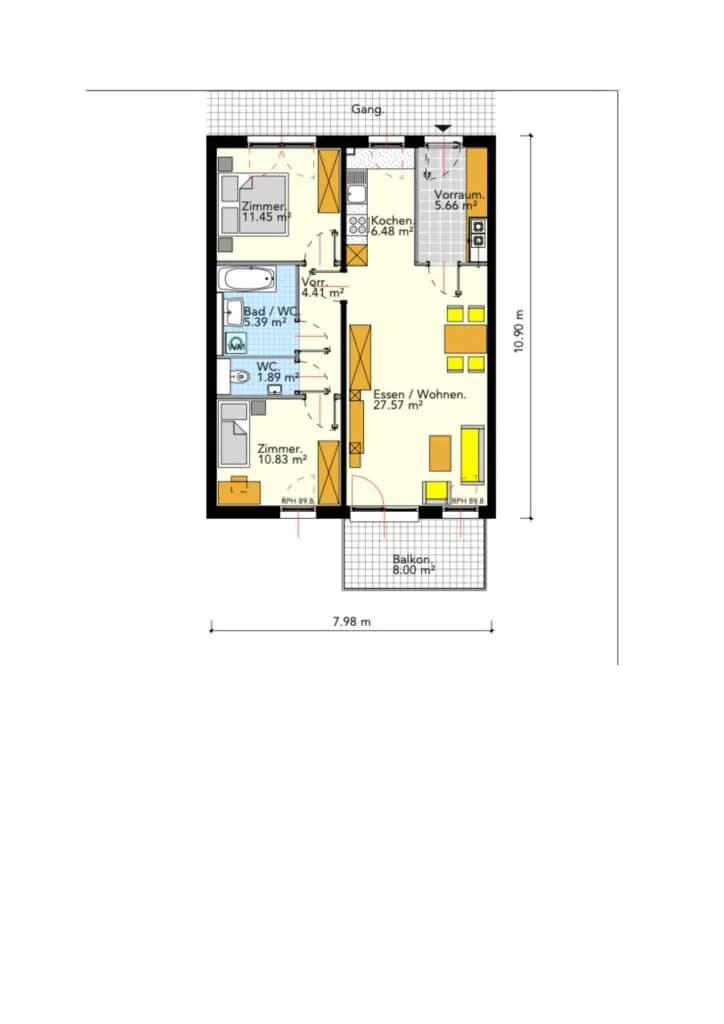 3-Zimmer-Wohnung mieten in Mödling – 73,68 m², € 1.370 – Bild 11 von 11