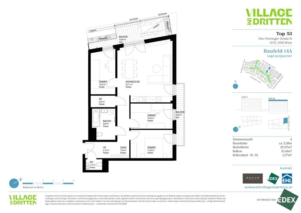 4-Zimmer-Wohnung kaufen in Wien – 87,07 m², € 683.100 – Bild 11 von 11