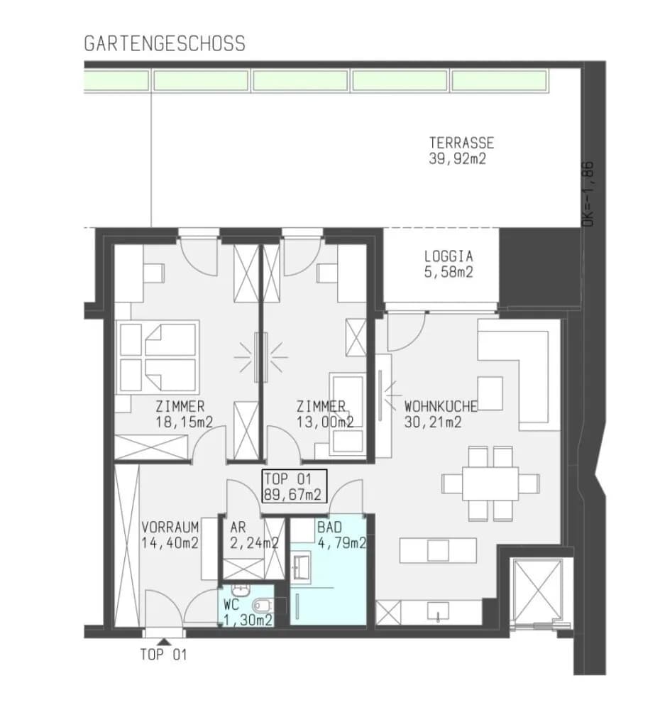 3-Zimmer-Wohnung mieten in Hollabrunn – 84,09 m², € 1.455 – Bild 10 von 10