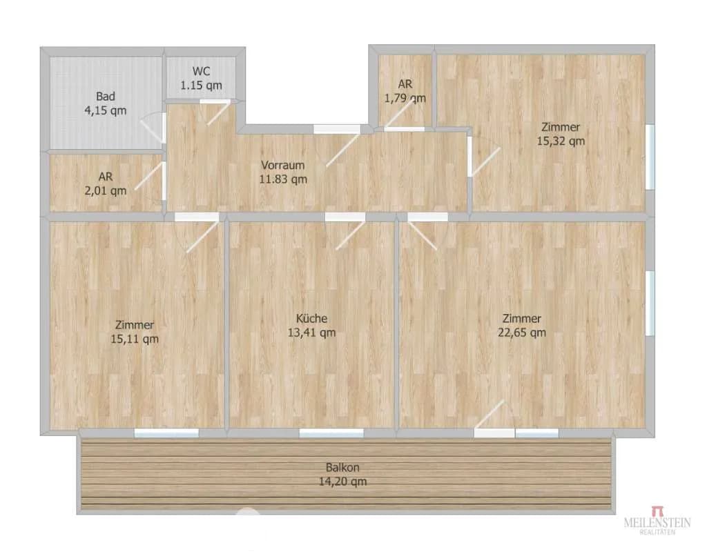 3-Zimmer-Wohnung kaufen in Kufstein – 87,42 m², € 361.250 – Bild 3 von 3