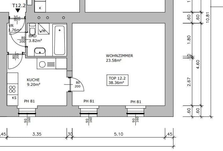 1-Zimmer-Wohnung kaufen in Leoben – 38,36 m², € 98.000 – Bild 4 von 16