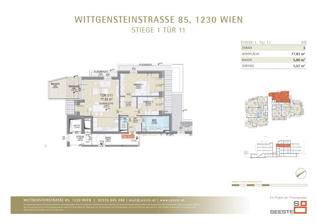3-Zimmer-Wohnung kaufen in Wien – 77,83 m², € 665.000 – Bild 3 von 3