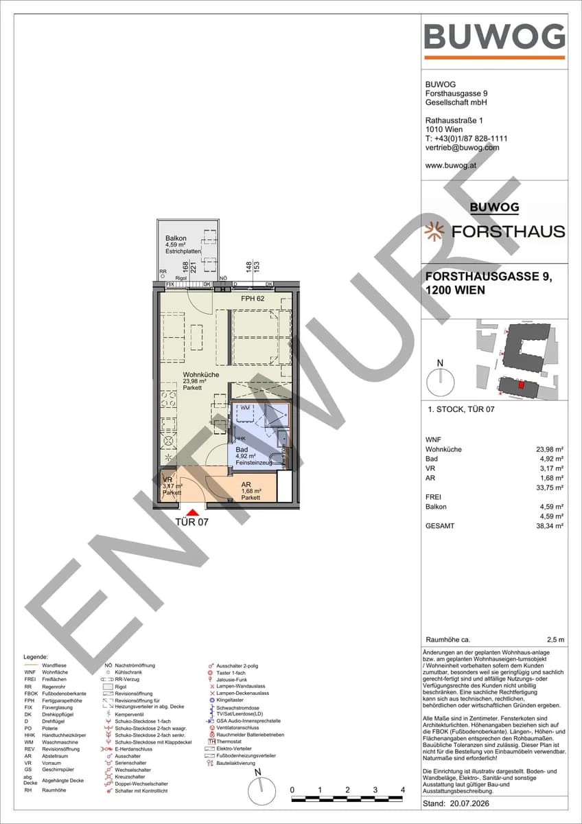 1-Zimmer-Wohnung kaufen in Wien – 33,75 m², € 199.000 – Bild 2 von 7