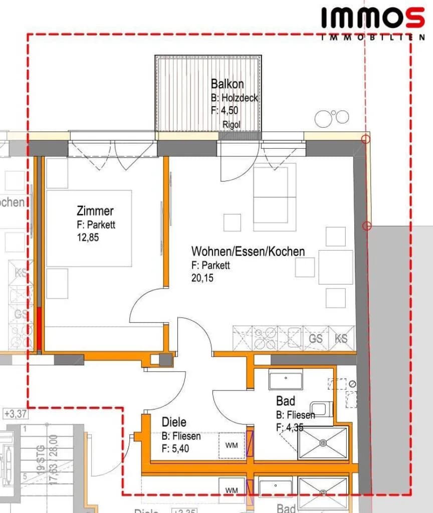 2-Zimmer-Gewerbeimmobilie mieten in Linz – 43 m², € 628 – Bild 10 von 10