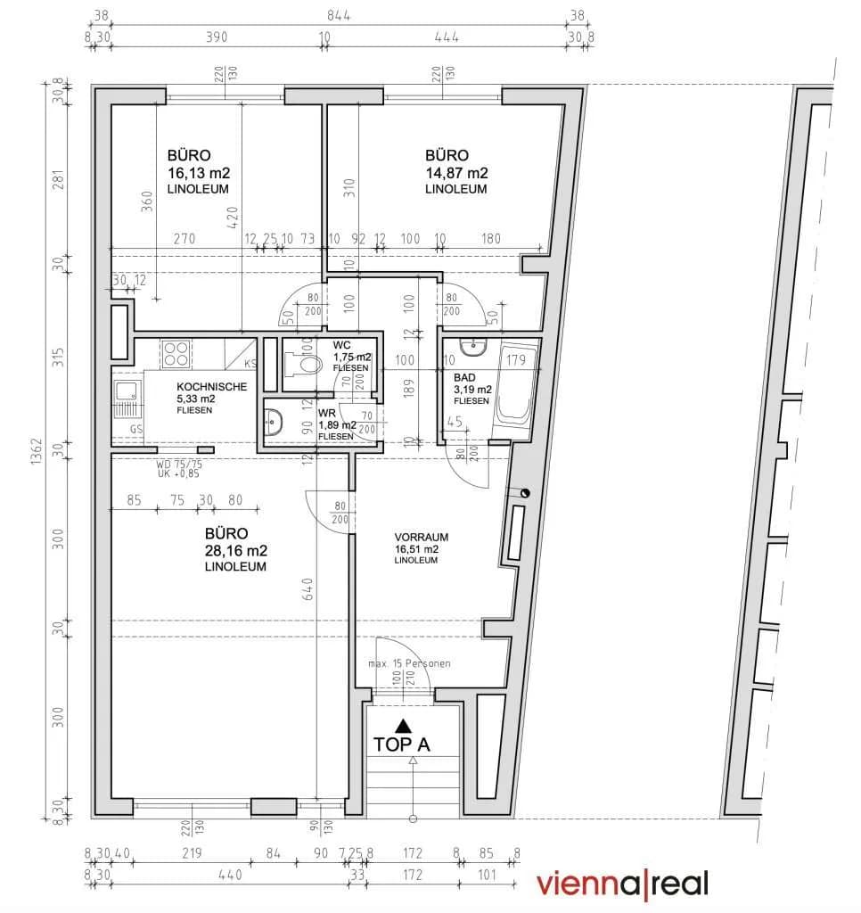 3-Zimmer-Gewerbeimmobilie mieten in Tulln – 88,01 m², € 855 – Bild 38 von 38