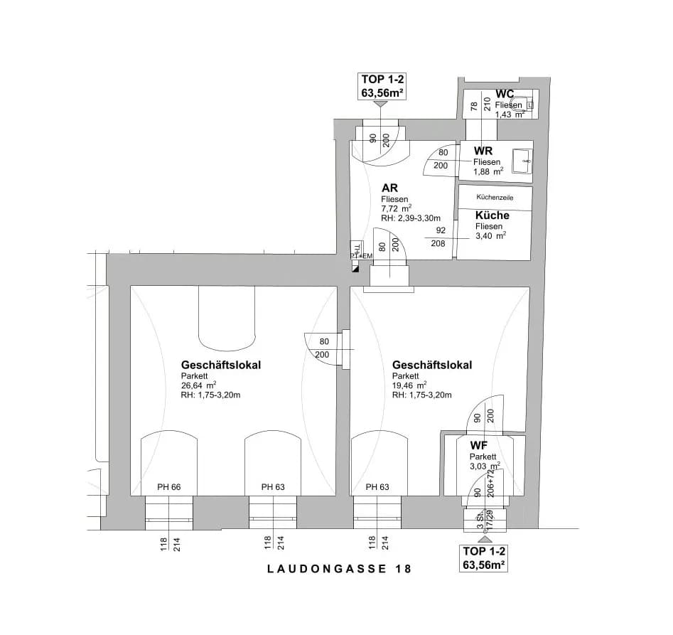 2-Zimmer-Gewerbeimmobilie mieten in Wien – 64 m², € 1.200 – Bild 13 von 16