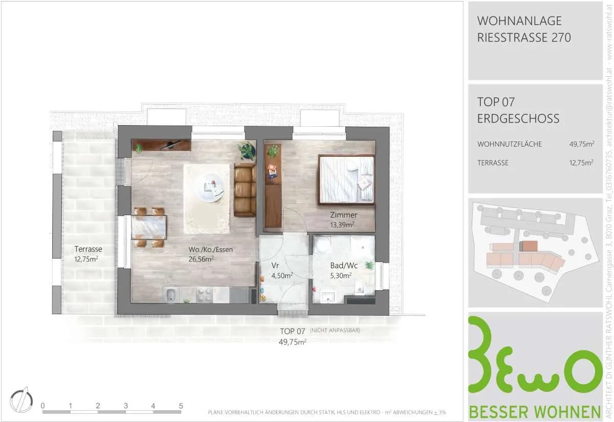 2-Zimmer-Wohnung kaufen in Graz – 49,75 m², € 198.177 – Bild 19 von 19