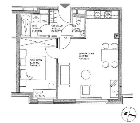 2-Zimmer-Wohnung mieten in Wien – 47,75 m², € 939 – Bild 11 von 12
