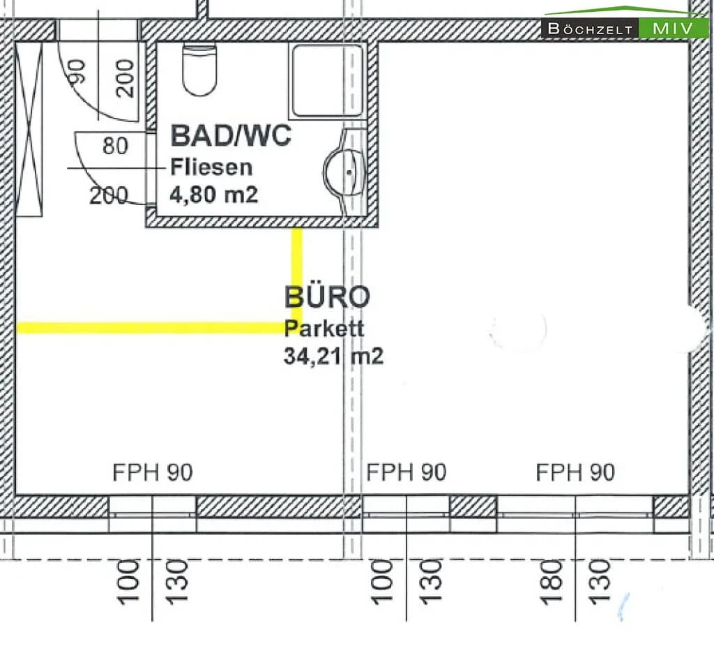 1-Zimmer-Gewerbeimmobilie mieten in Klagenfurt – 38 m², € 463 – Bild 8 von 8