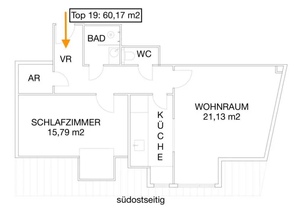 2-Zimmer-Wohnung kaufen in Wien – 60,17 m², € 439.000 – Bild 7 von 7