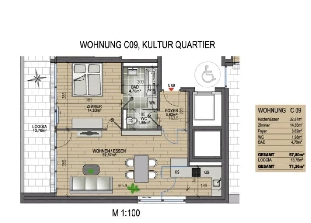 2-Zimmer-Wohnung kaufen in Kufstein – 58 m², € 395.000 – Bild 8 von 8