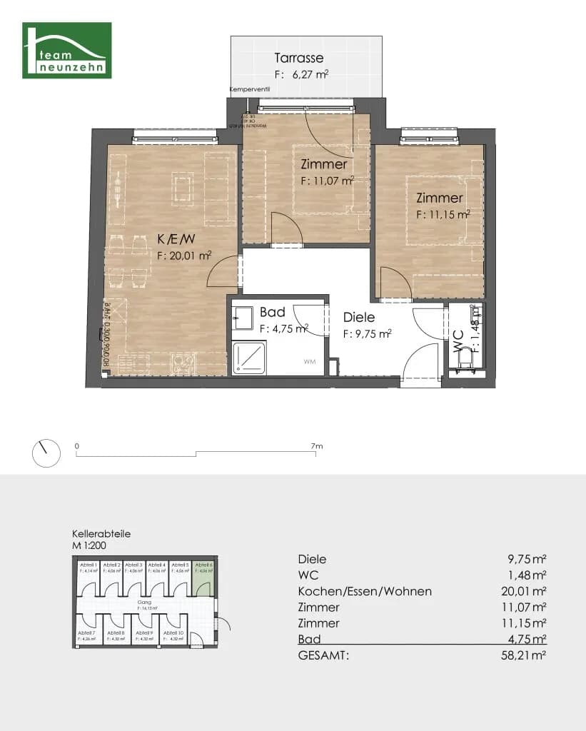 3-Zimmer-Wohnung kaufen in Wien – 58,21 m², € 349.900 – Bild 31 von 31