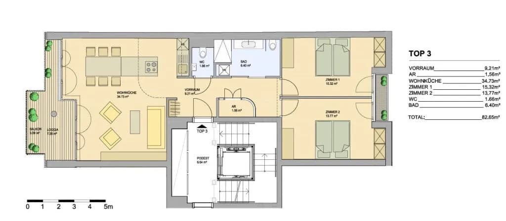 3-Zimmer-Wohnung mieten in Wien – 83 m², € 1.946 – Bild 15 von 16