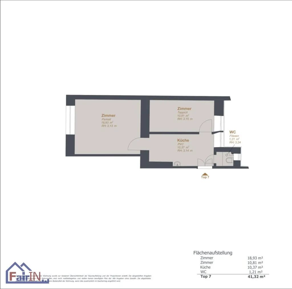 2-Zimmer-Wohnung kaufen in Wien – 41,32 m², € 157.000 – Bild 11 von 11