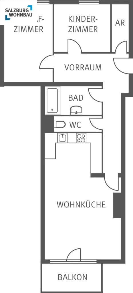 3-Zimmer-Wohnung mieten in Sankt Johann im Pongau – 80 m², € 1.138 – Bild 2 von 2