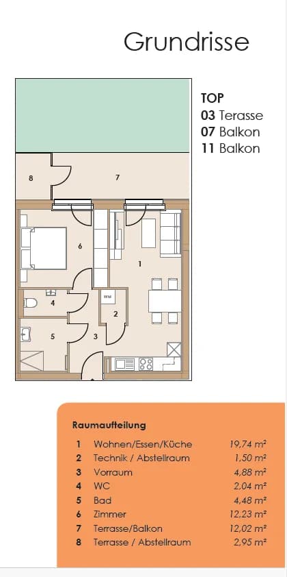 2-Zimmer-Wohnung kaufen in Weiz – 44,88 m², € 160.000 – Bild 14 von 27