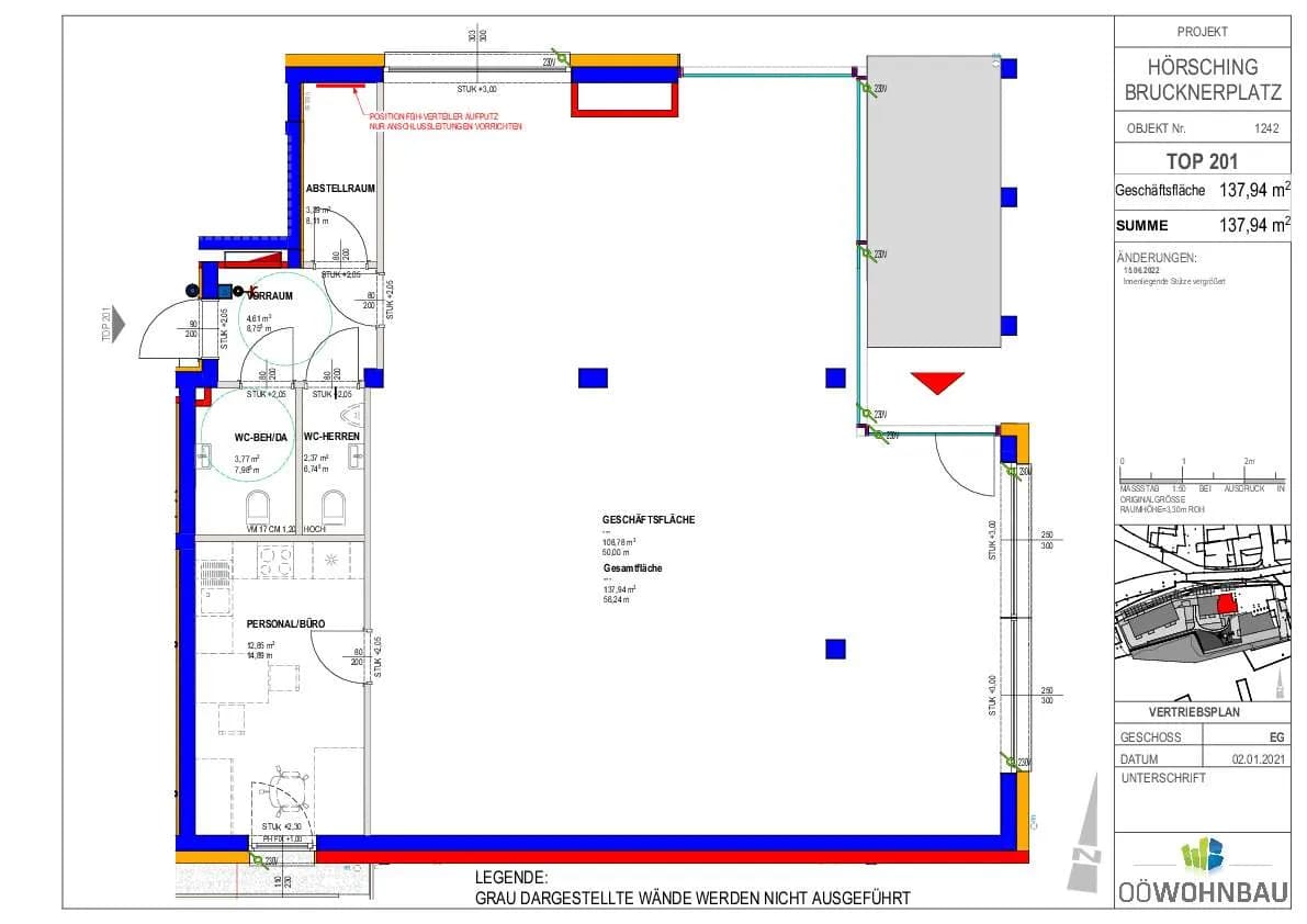 2-Zimmer-Immobilie kaufen in Linz Land – 137,94 m², € 324.712 – Bild 3 von 3