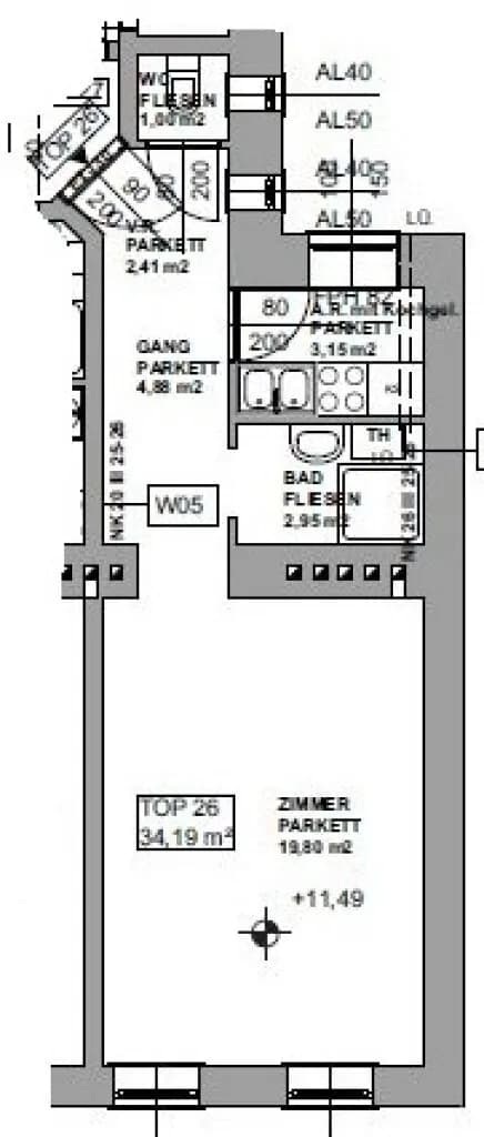 1-Zimmer-Wohnung kaufen in Wien – 34,19 m², € 155.000 – Bild 8 von 9