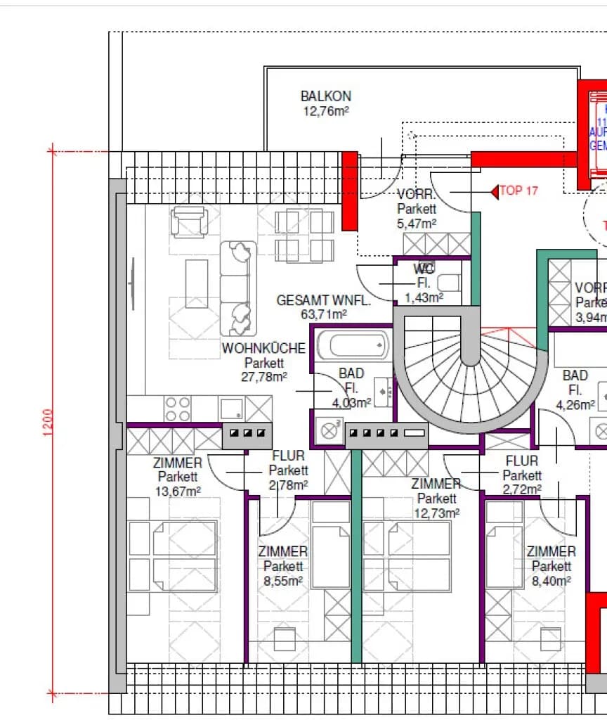 3-Zimmer-Wohnung kaufen in Wien – 66,07 m², € 363.000 – Bild 6 von 11