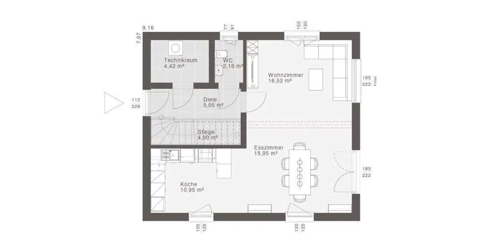 5-Zimmer-Haus kaufen in Völkermarkt – 117 m², € 397.000 – Bild 3 von 6