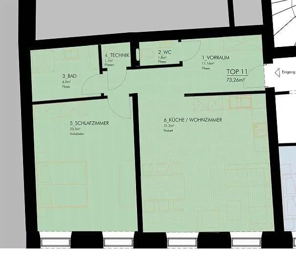 2-Zimmer-Wohnung mieten in Schärding – 74 m², € 794 – Bild 6 von 6