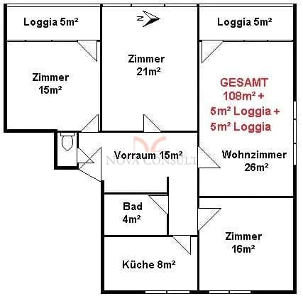 4-Zimmer-Wohnung kaufen in Mödling – 108 m², € 299.000 – Bild 12 von 12
