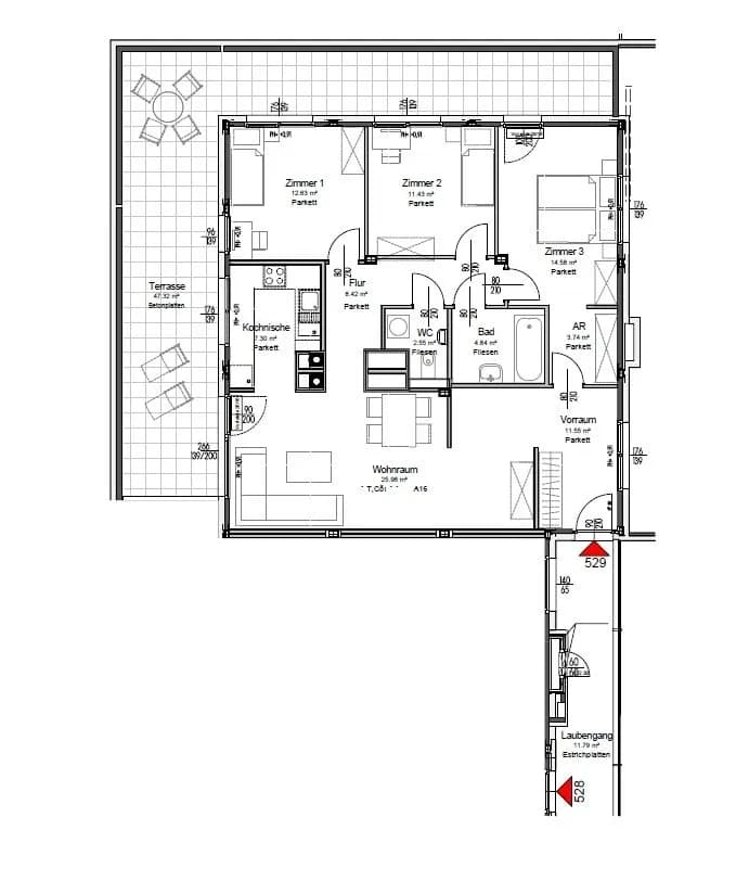 4-Zimmer-Wohnung mieten in Wien – 103 m², € 1.789 – Bild 22 von 23