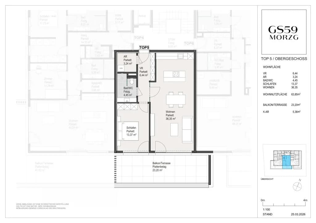 2-Zimmer-Wohnung kaufen in Salzburg Stadt – 63,85 m², € 783.000 – Bild 4 von 8