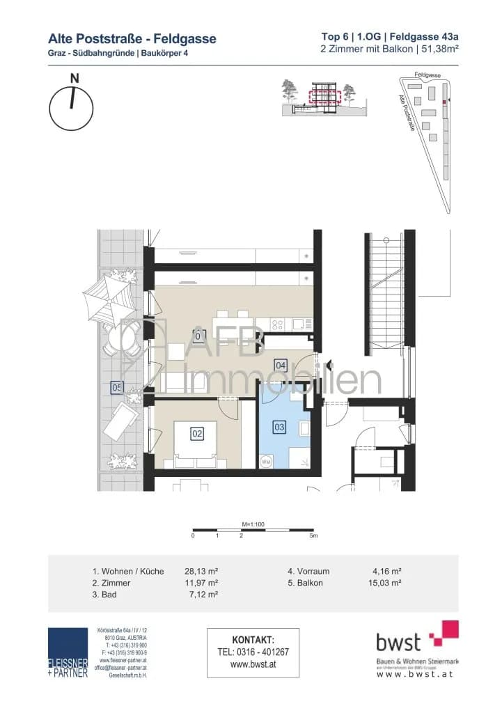 Wohnung mieten in Graz – 51,38 m², € 731 – Bild 16 von 16