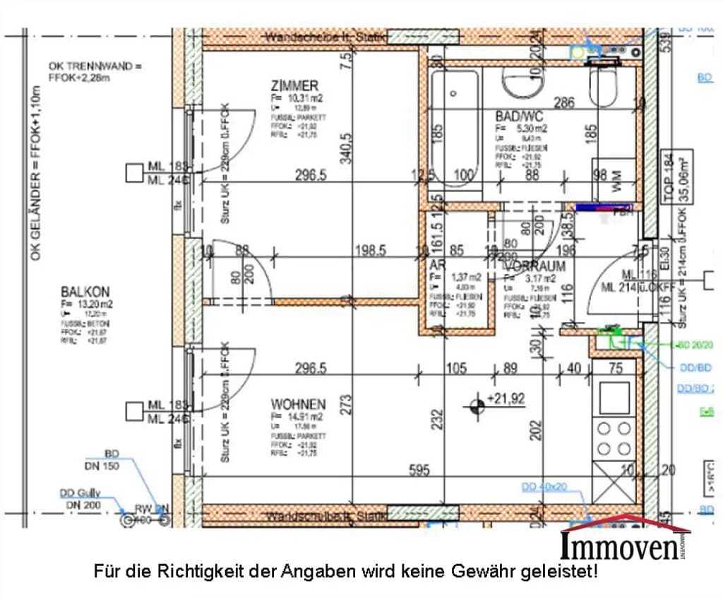 2-Zimmer-Wohnung mieten in Graz – 35 m², € 675 – Bild 16 von 16