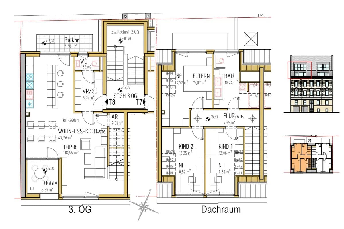 4-Zimmer-Wohnung kaufen in Linz – 118,22 m², € 863.129 – Bild 2 von 3