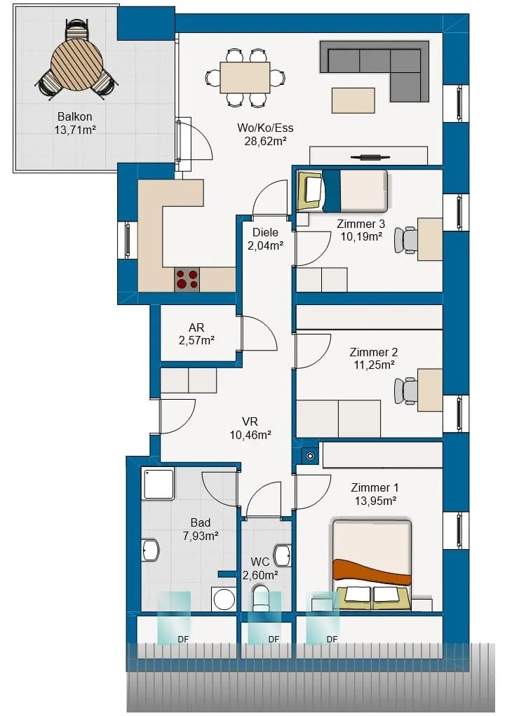 4-Zimmer-Wohnung mieten in Graz-Umgebung – 88 m², € 1.383 – Bild 20 von 20