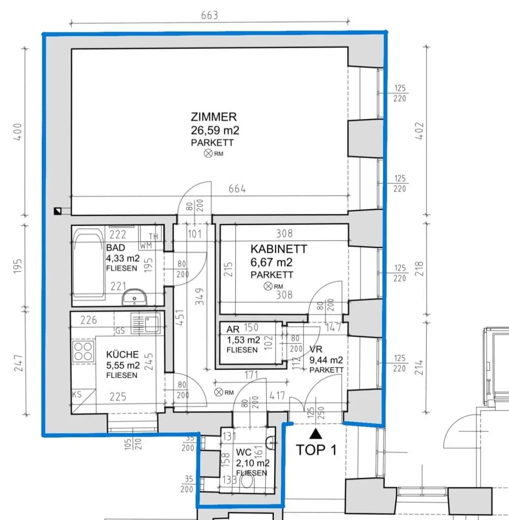 1-Zimmer-Wohnung mieten in Wien – 56,21 m², € 1.190 – Bild 17 von 17