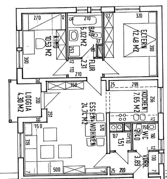 3-Zimmer-Wohnung mieten in Liezen – 74,29 m², € 595 – Bild 3 von 3