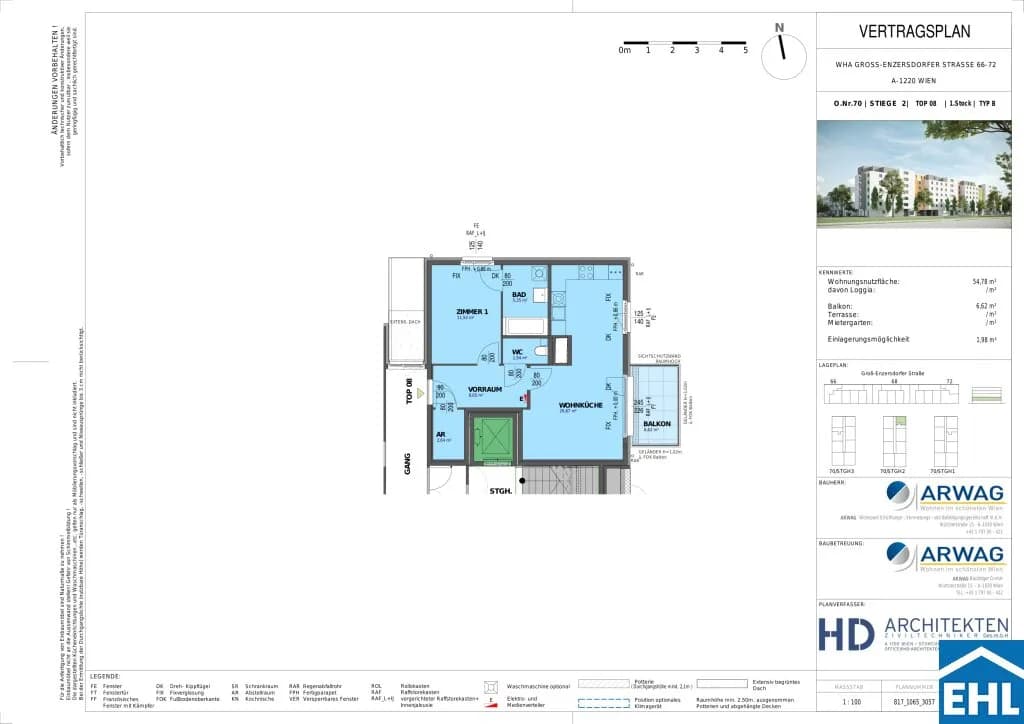 2-Zimmer-Wohnung mieten in Wien – 54,78 m², € 899 – Bild 12 von 12